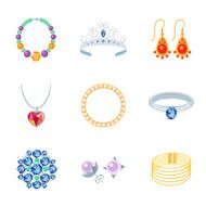 Jewelry Icons Flat N2