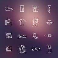 Men clothes icons