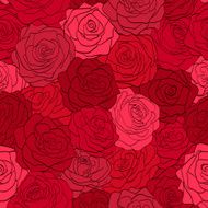 beautiful seamless pattern in red roses Â