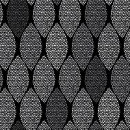 Monochrome seamless pattern of abstract leaves N15