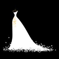 Wedding Dress White On Hangers N5
