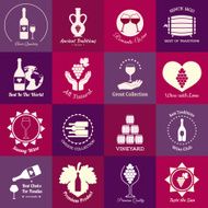 Wine emblems set