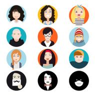 Avatar Collection of Stylish Handsome Male and Female Characters Faces