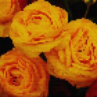 abstract yellow mosaic style flower pattern background