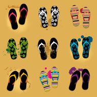 Beach sandals on sand N2