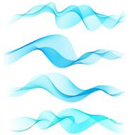 Set of vector color curve lines design element N7
