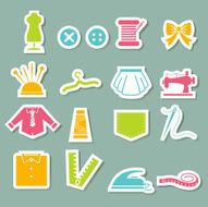Sewing equipment icons N4