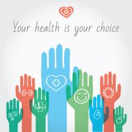 Healthy lifestyle flat illustration
