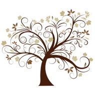 vector autumn tree design