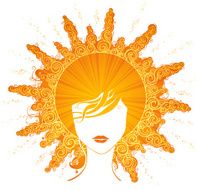 Abstract sunny woman