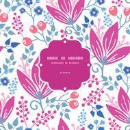 Vector pink flowers frame seamless pattern background N2