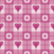 Hearts and Flowers Plaid