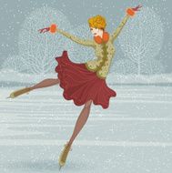 Beautiful ice skater
