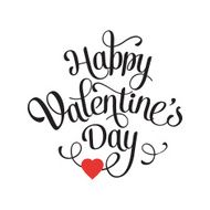 Happy Valentine&#039;s Day Vintage Card With Lettering N6