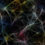 abstract color line shape with black background