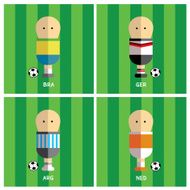 football players cartoon