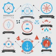 Retro Vintage vector set Vector design elements business signs logos marine
