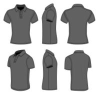Men&#039;s black short sleeve polo shirt