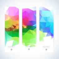 Abstract vector vertical mosaic banners N104