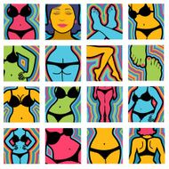 female body parts with black underwear