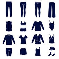 Different types of women sport clothes