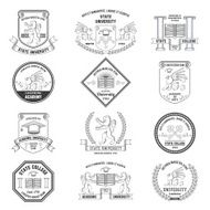 University Labels Set N2