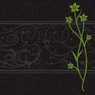 Dark floral swirl background