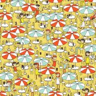 Beach bar seamless pattern N2
