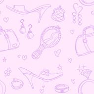 Seamless background - Lady accessories