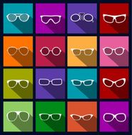 colorful icons sunglasses