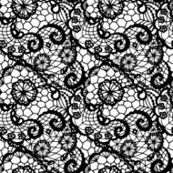 Lace seamless pattern with flowers N224