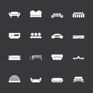 Sofa Design Icons - White Series