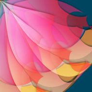 abstract purple transparency floral shape background