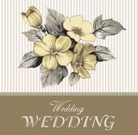 Greeting card Wedding Beautiful flower N3