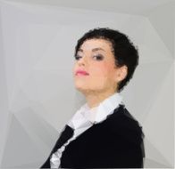 Beautiful woman head back portrait