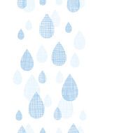 Abstract textile blue rain drops vertical seamless pattern background