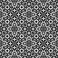 Black and white ornamental seamless pattern