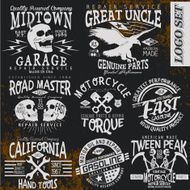 vintage logo set