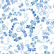 watercolor floral pattern seamless vector illustration N2