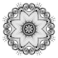 Ornamental round lace pattern is like mandala N55