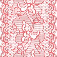 Lace fabric seamless border with abstract flowers N6