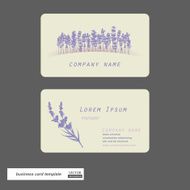 Lavender business cards