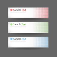 Three abstract banner headers vector eps10 N2