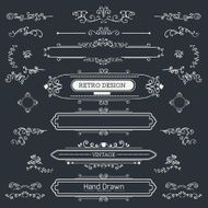 Set of Vintage Decorations Elements
