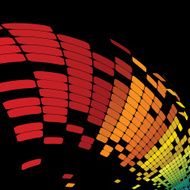 abstract colorful wave check pattern technology background N4