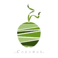 Vector of fruit coconut icon