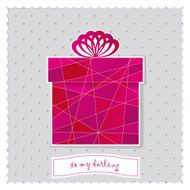 card with mosaic box