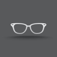Vector of transparent glasses icon N6