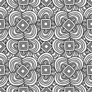 Abstract ethnic seamless pattern in black and white