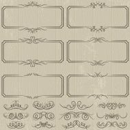 floral decorative borders ornamental rules dividers N6
